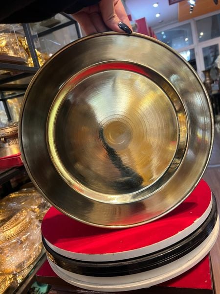 Mâm đồng đại bái trơn dk30