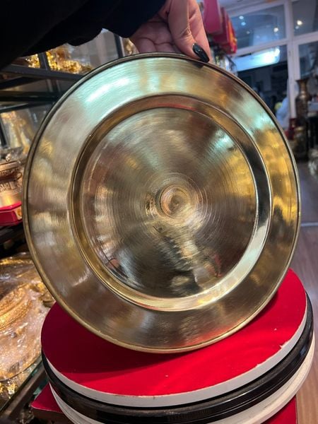 Mâm đồng đại bái trơn dk30