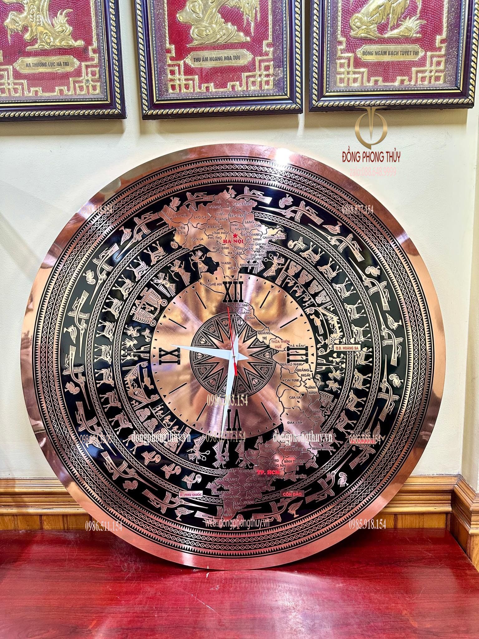 Đồng Hồ mặt trống đồng đỏ