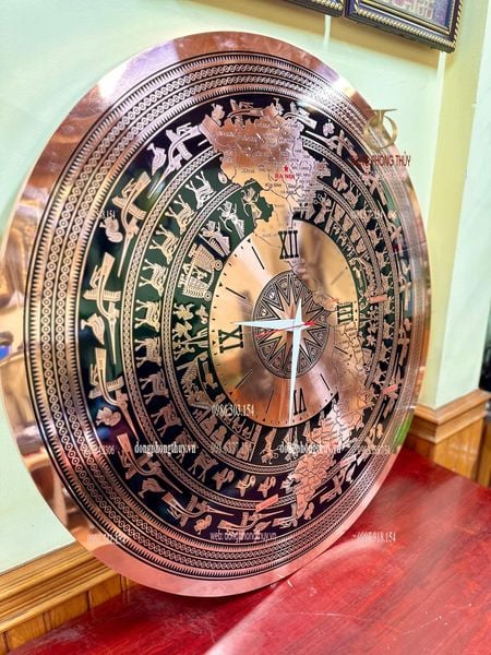 Đồng Hồ mặt trống đồng đỏ