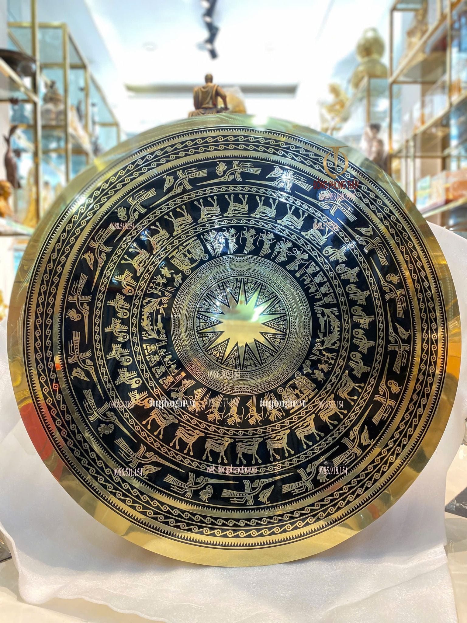 Mặt trống đồng 1m ăn mòn bằng đồng