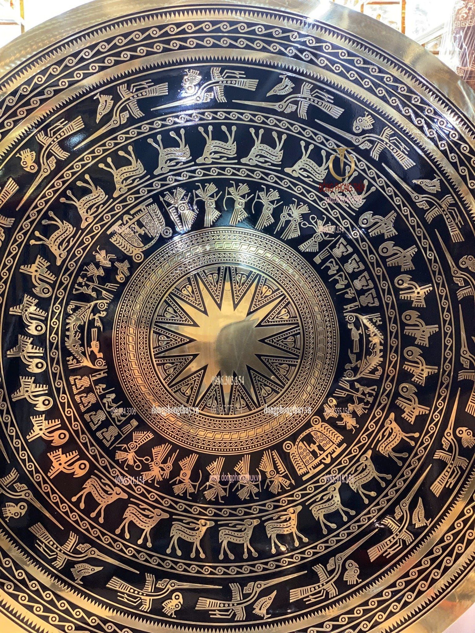 Mặt trống đồng 1m ăn mòn bằng đồng