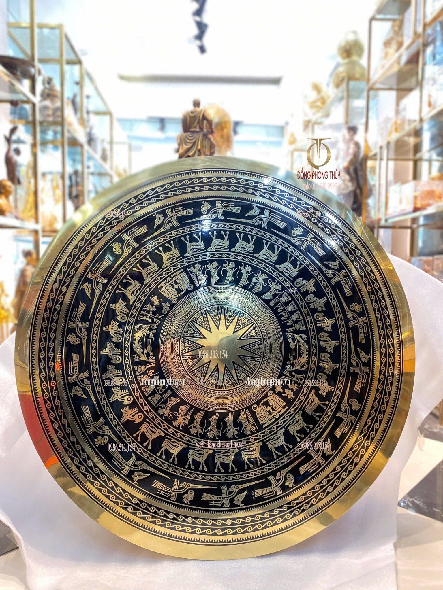 Mặt trống đồng 1m ăn mòn bằng đồng