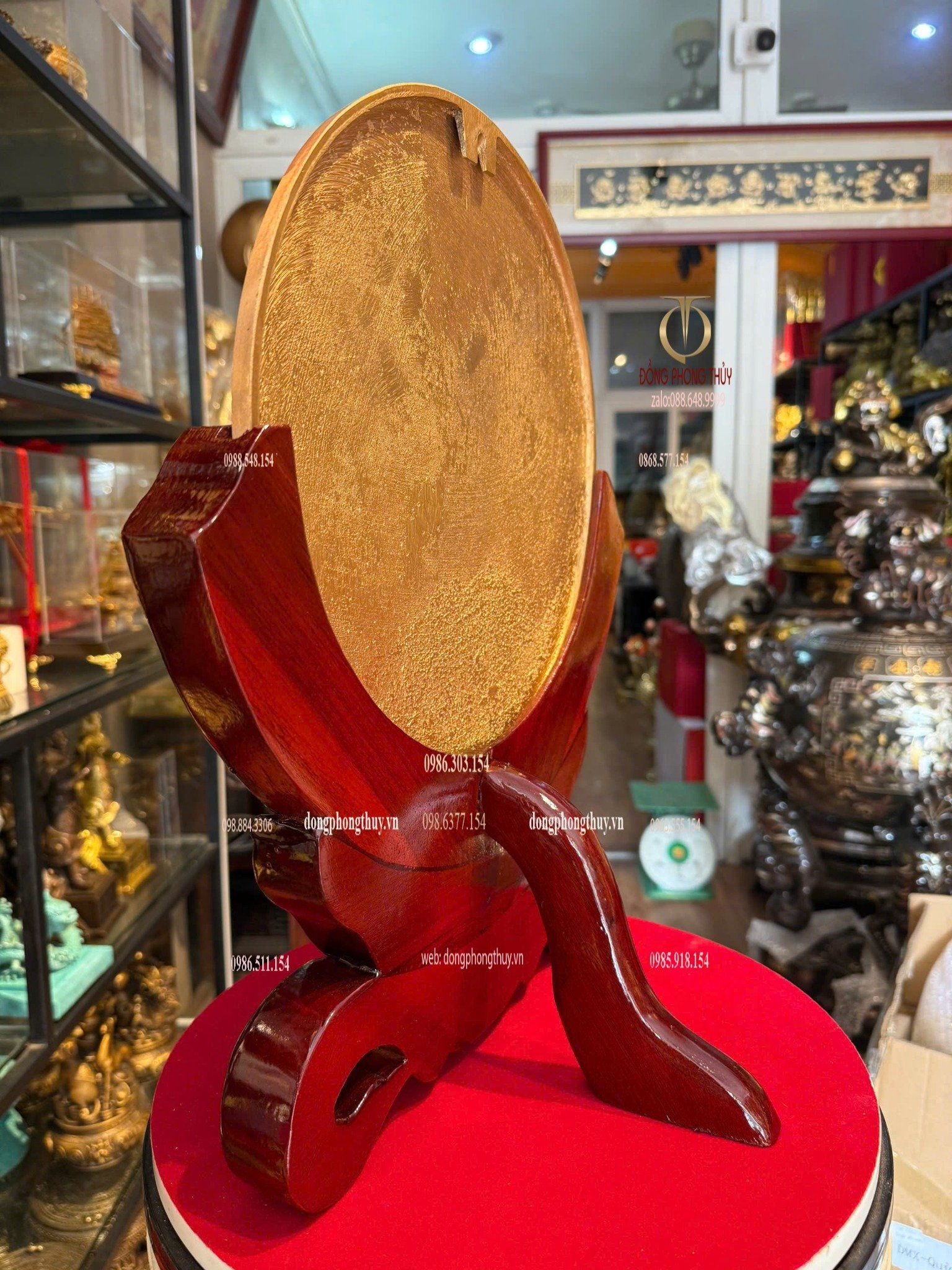 Mặt trống đồng lưu niệm để bàn