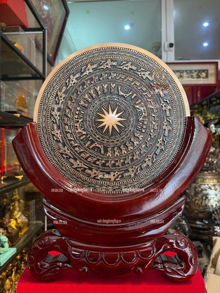 Mặt trống đồng lưu niệm để bàn