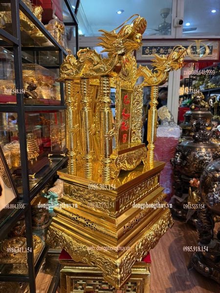 Ngai thờ + bài vị thờ dát vàng