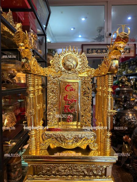 Ngai thờ + bài vị thờ dát vàng