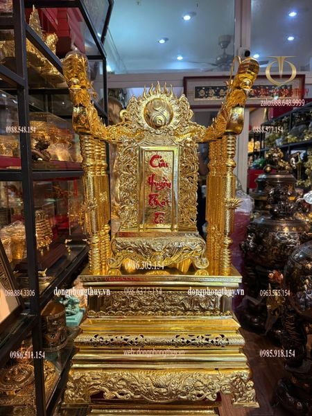 Ngai thờ + bài vị thờ dát vàng