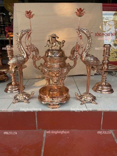 Bộ đỉnh đồng sòi 65cm nặng 48kg ngũ sự