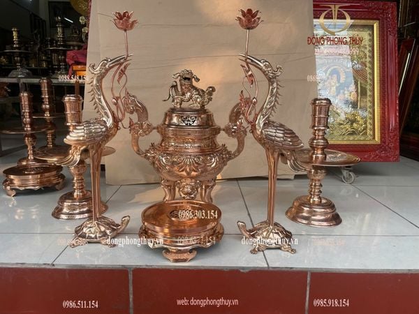 Bộ đỉnh đồng sòi 65cm nặng 48kg ngũ sự