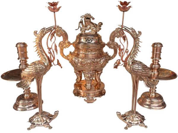 Bộ đỉnh đồng sòi 65cm nặng 48kg ngũ sự