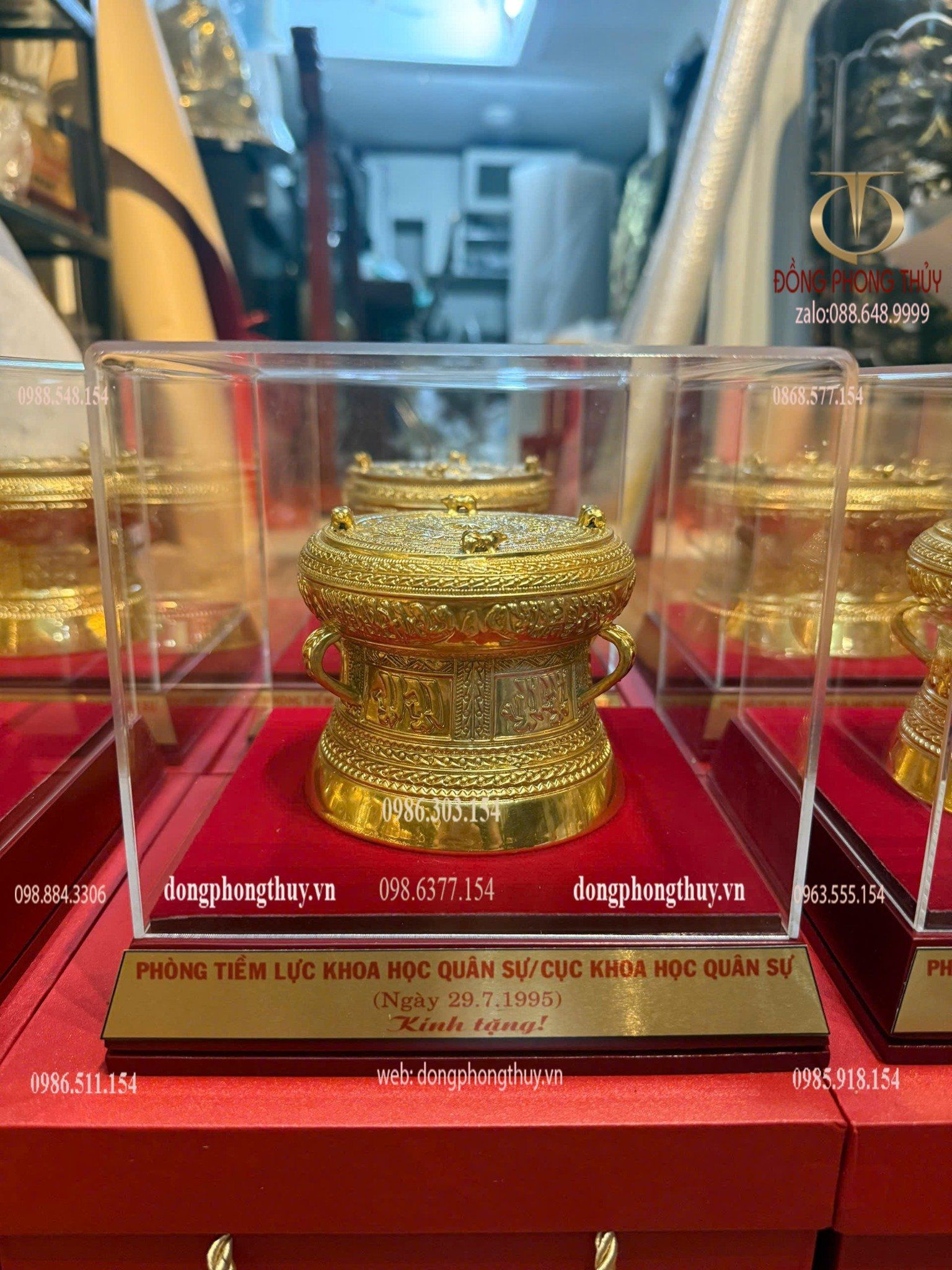 Quà lưu niệm :trống đồng lưu niệm