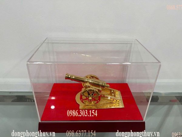Quà tặng sếp mạ vàng: súng pháo bằng đồng mạ vàng 24k