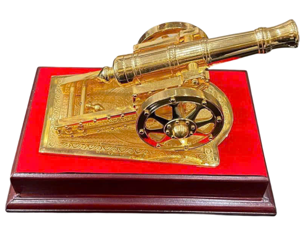 Quà tặng sếp mạ vàng: súng pháo bằng đồng mạ vàng 24k