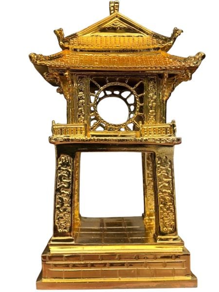 Quà tặng mạ vàng Khuê Văn Các bằng đồng dát vàng 24k