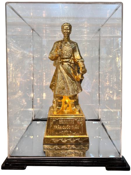 Quà tặng sếp mạ vàng: Tượng Trần Hưng Đạo 42cm dát vàng 24k