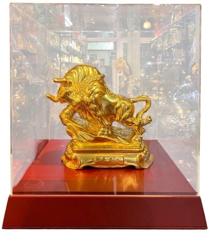 Quà tặng vàng: Tượng Trâu vàng 24k 26cm nặng 4kg