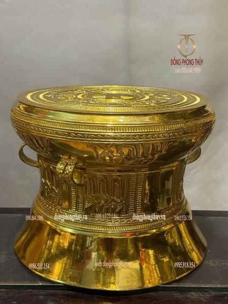 Trống đồng dát vàng