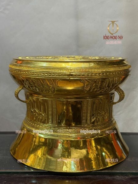 Trống đồng dát vàng