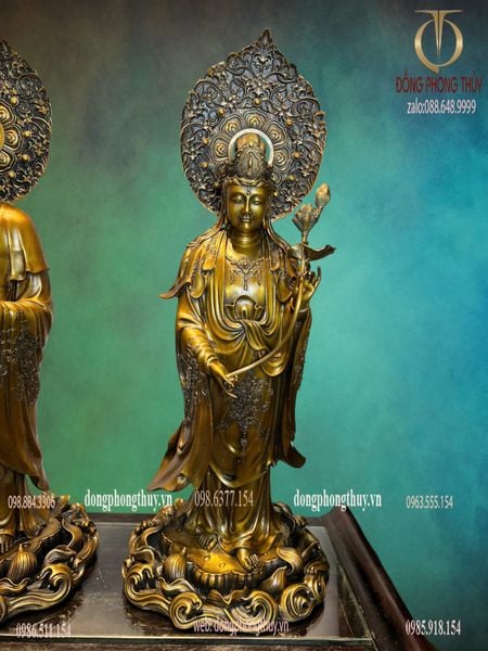 Tượng phật Tây Phương Tam Thánh cao 80cm