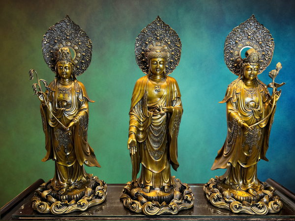 Tượng phật Tây Phương Tam Thánh cao 80cm