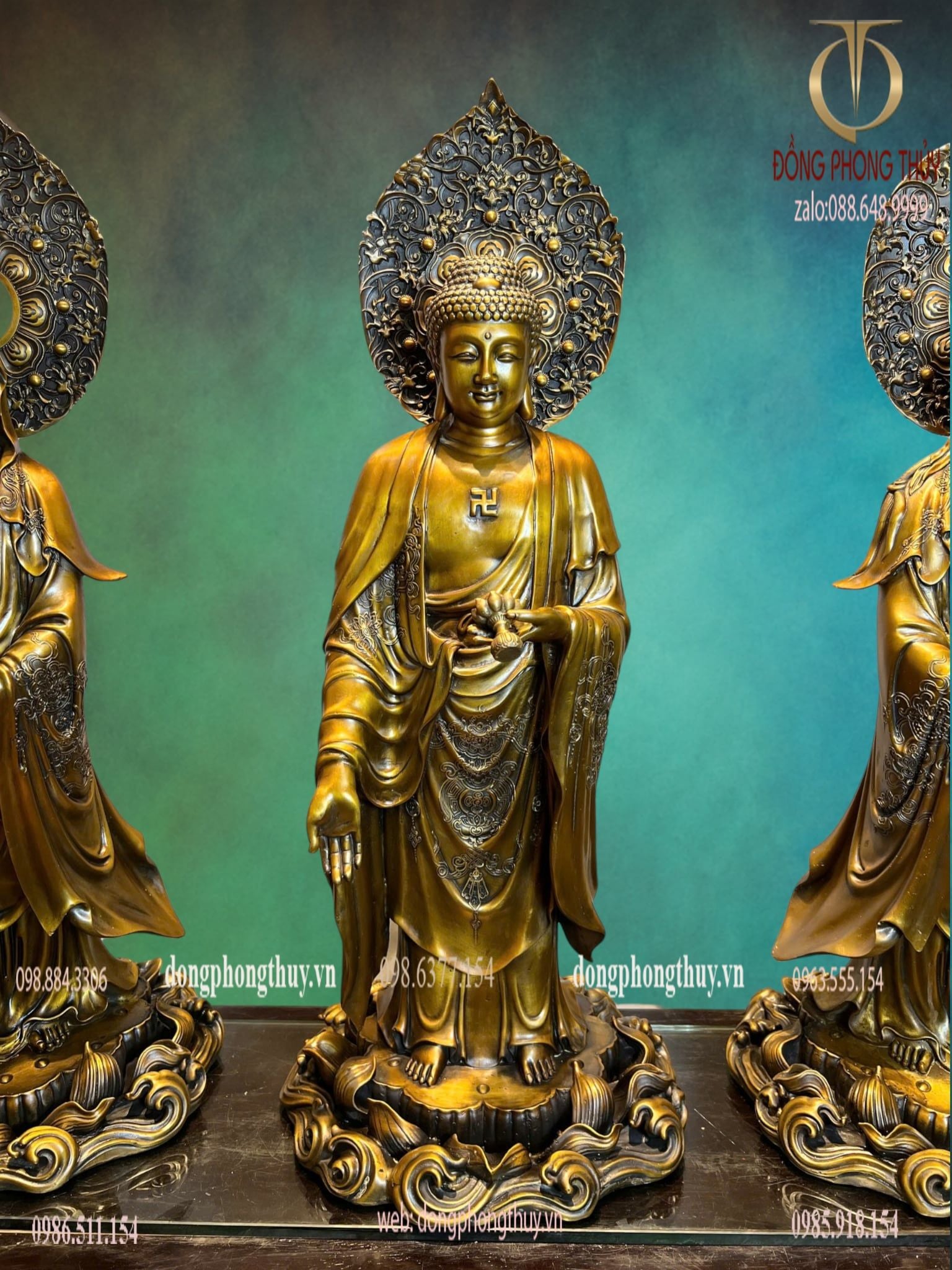 Tượng phật Tây Phương Tam Thánh cao 80cm
