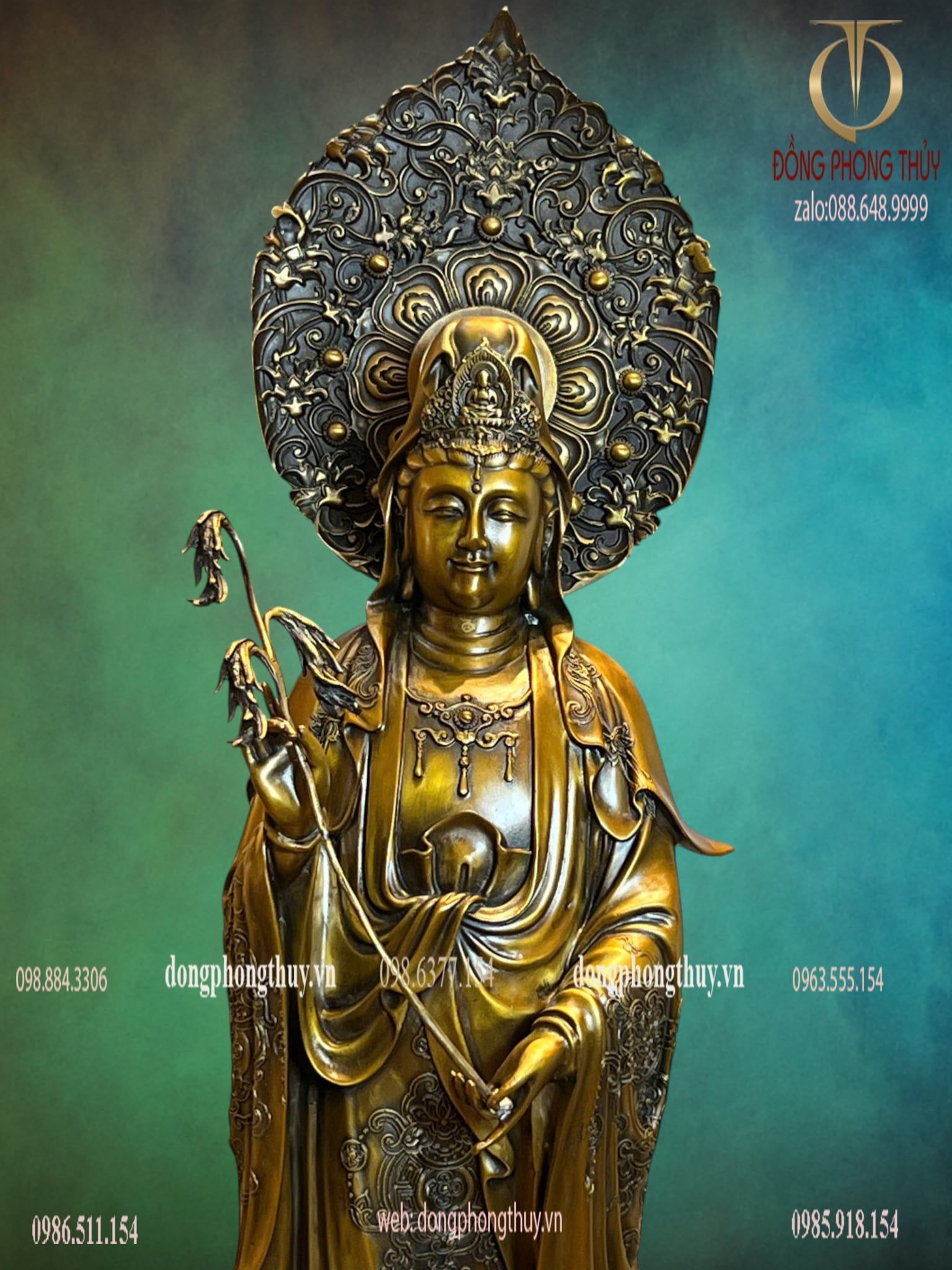 Tượng phật Tây Phương Tam Thánh cao 80cm