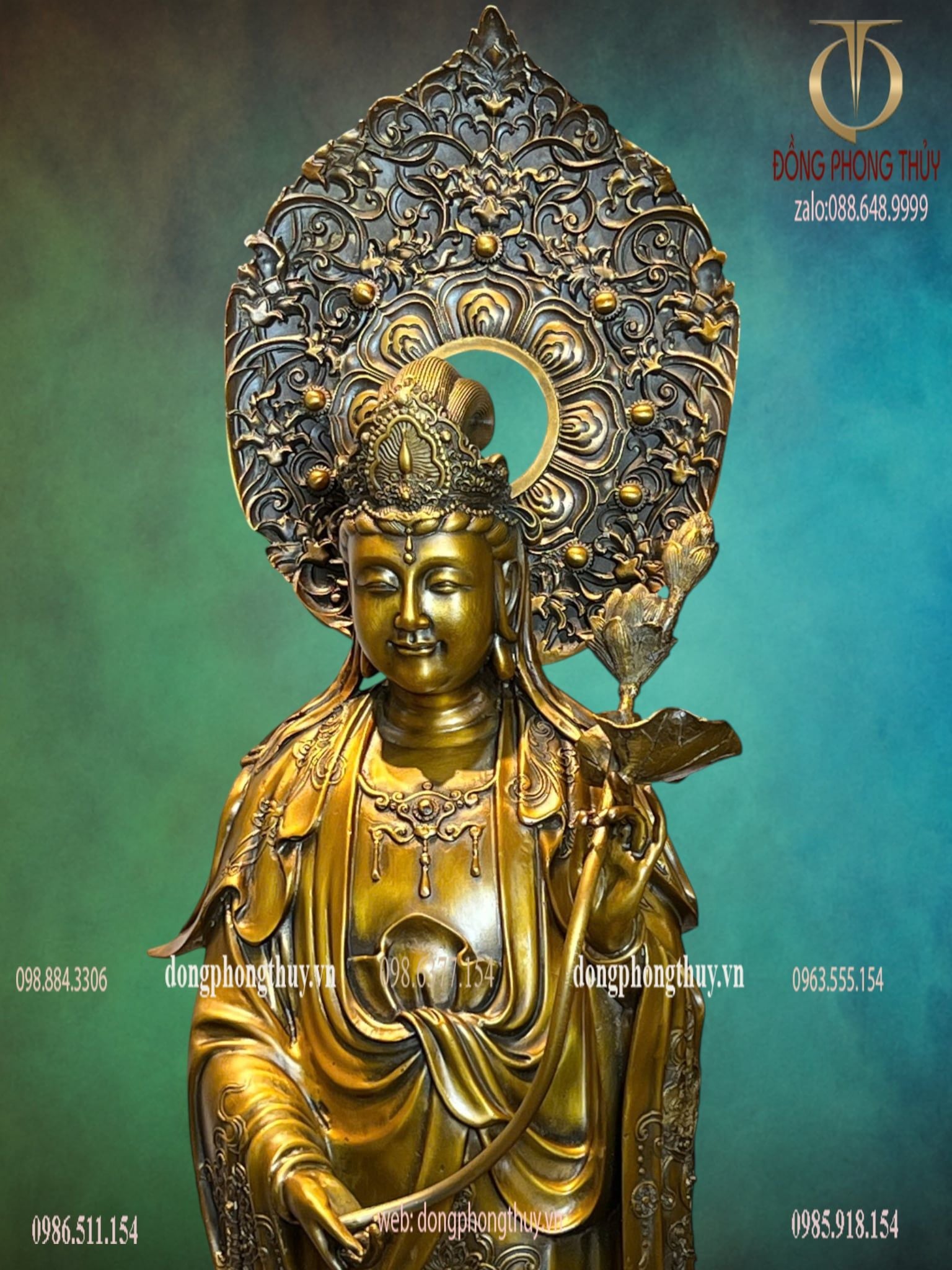 Tượng phật Tây Phương Tam Thánh cao 80cm