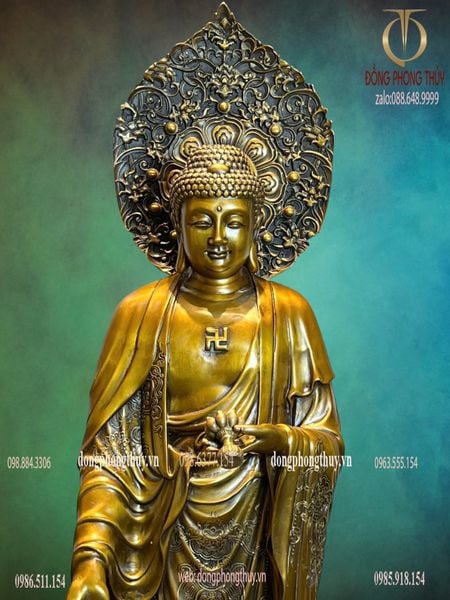 Tượng phật Tây Phương Tam Thánh cao 80cm