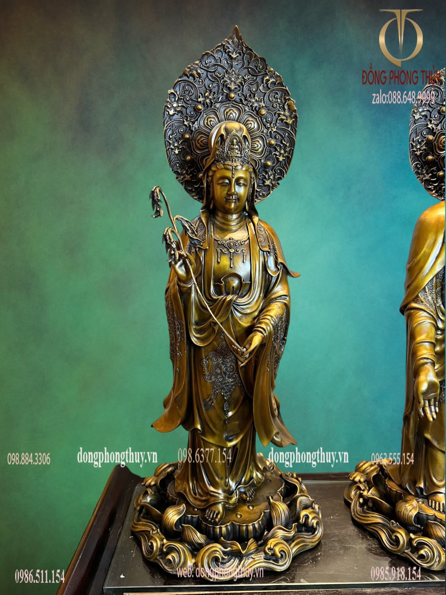Tượng phật Tây Phương Tam Thánh cao 80cm
