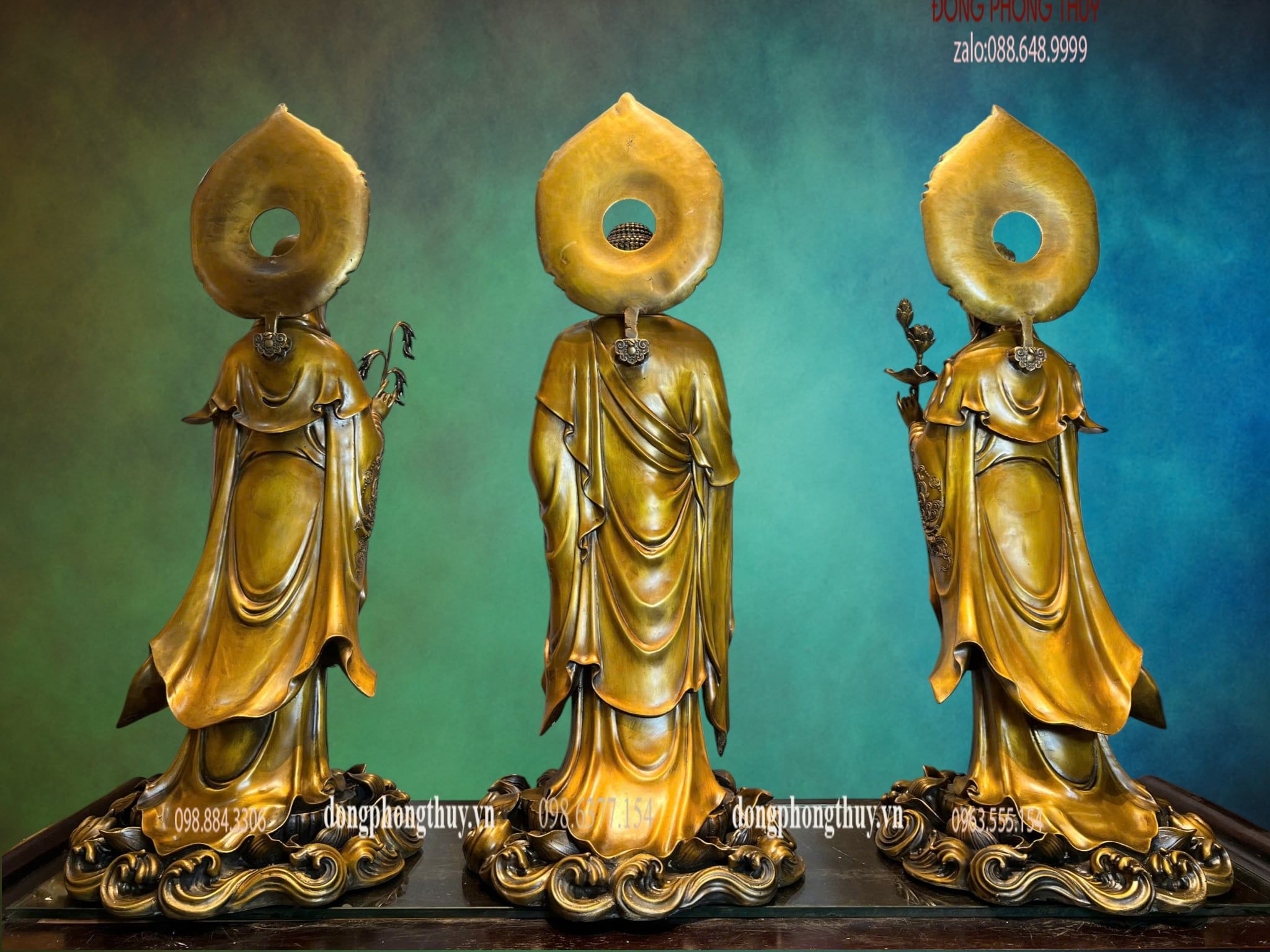 Tượng phật Tây Phương Tam Thánh cao 80cm