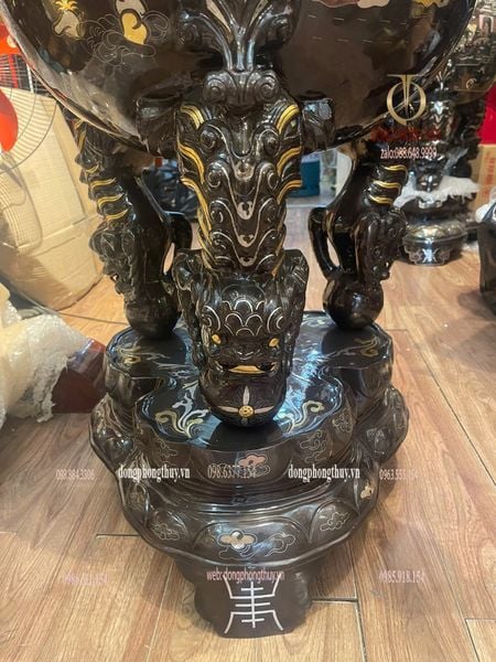 Thất lân vờn cầu 1m2 chữ việt khảm tam khí