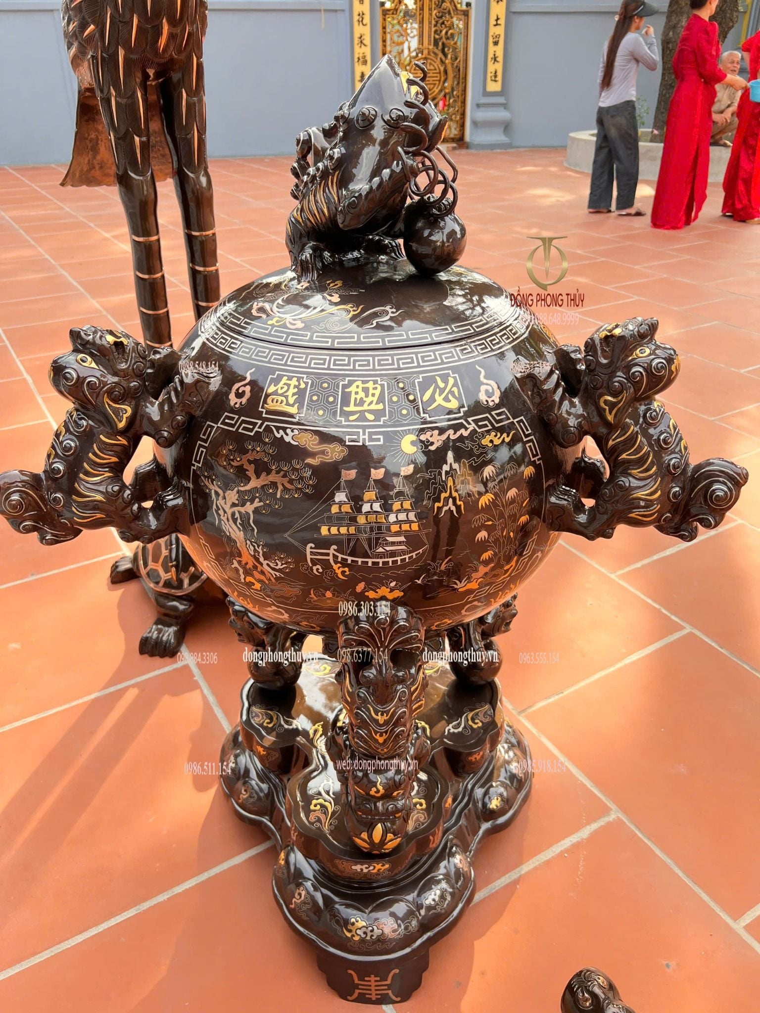 Thất lân vờn cầu - hạc đồng bằng đồng