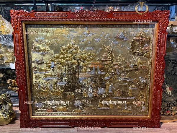 Tranh đồng quê bằng đồng 1m2*1m5