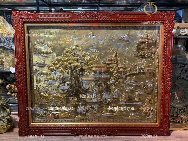 Tranh đồng quê bằng đồng 1m2*1m5