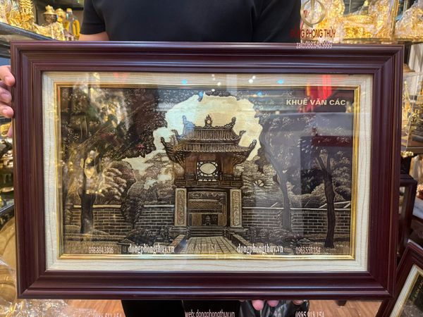 Tranh Khuê Văn Các bằng đồng