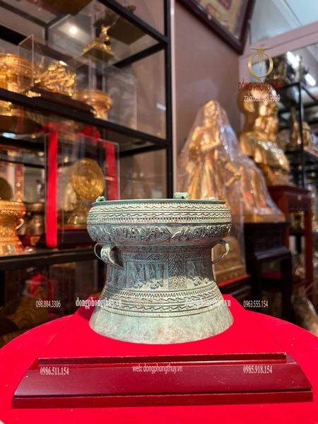 Trống đồng đông sơn để bàn giả cổ