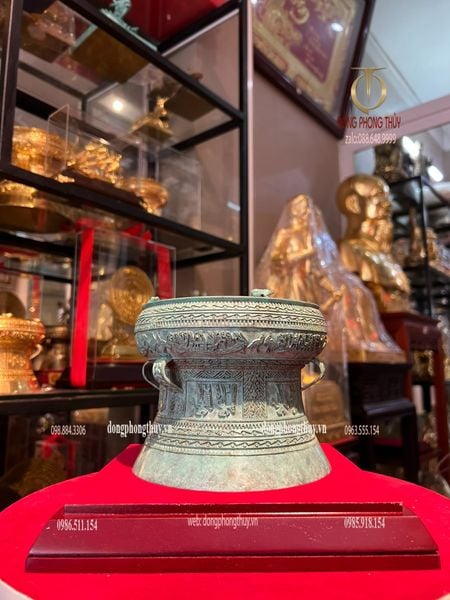 Trống đồng đông sơn để bàn giả cổ