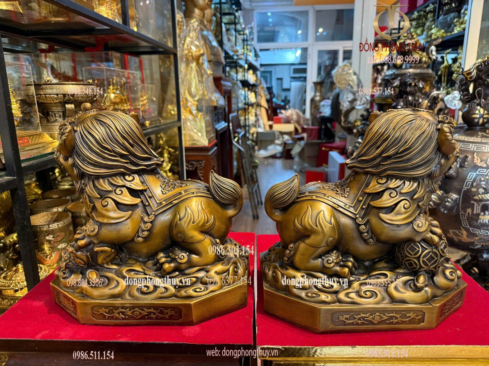 Đôi tỳ hưu bằng đồng