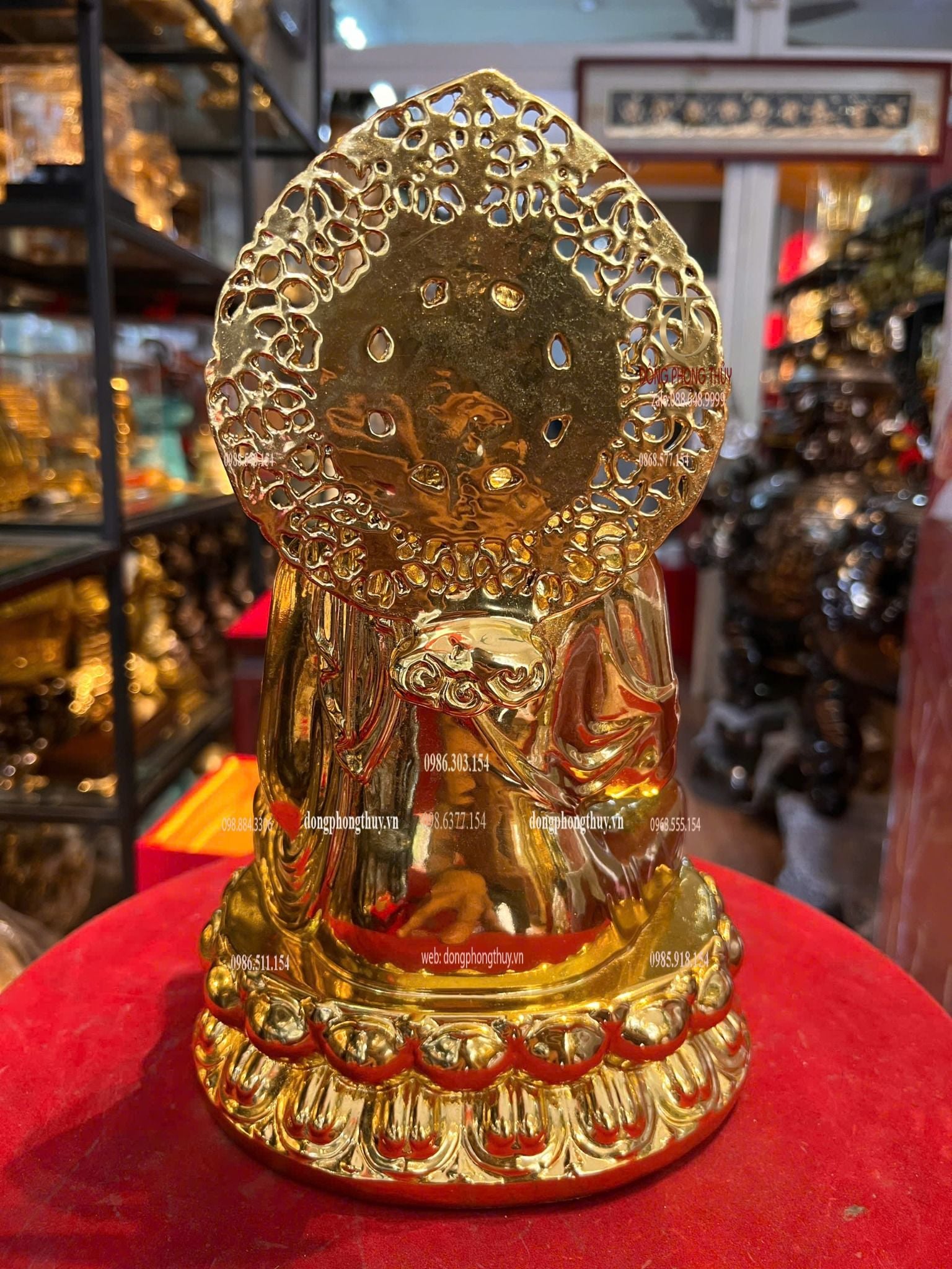 Tượng A Di Đà 25cm dát vàng