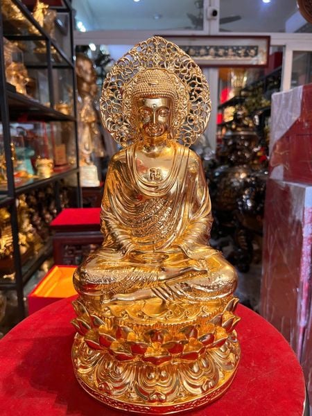 Tượng phật A Di Đà 35cm dát vàng 24k