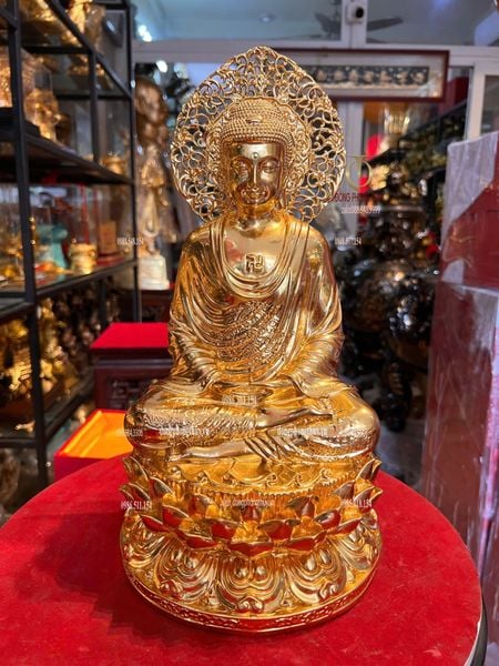 Tượng phật A Di Đà 35cm dát vàng 24k