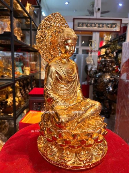 Tượng phật A Di Đà 35cm dát vàng 24k