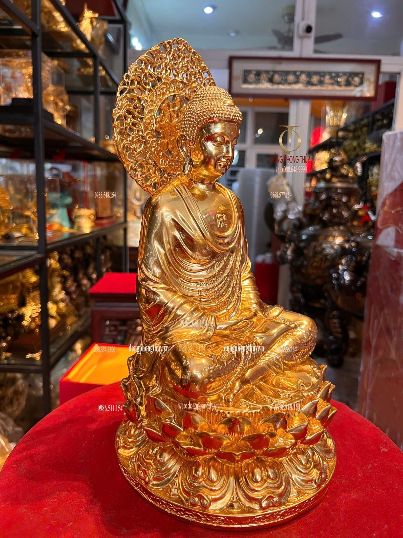 Tượng A Di Đà 35cm dát vàng 24k