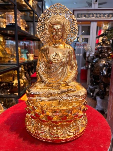 Tượng phật A Di Đà 35cm dát vàng 24k