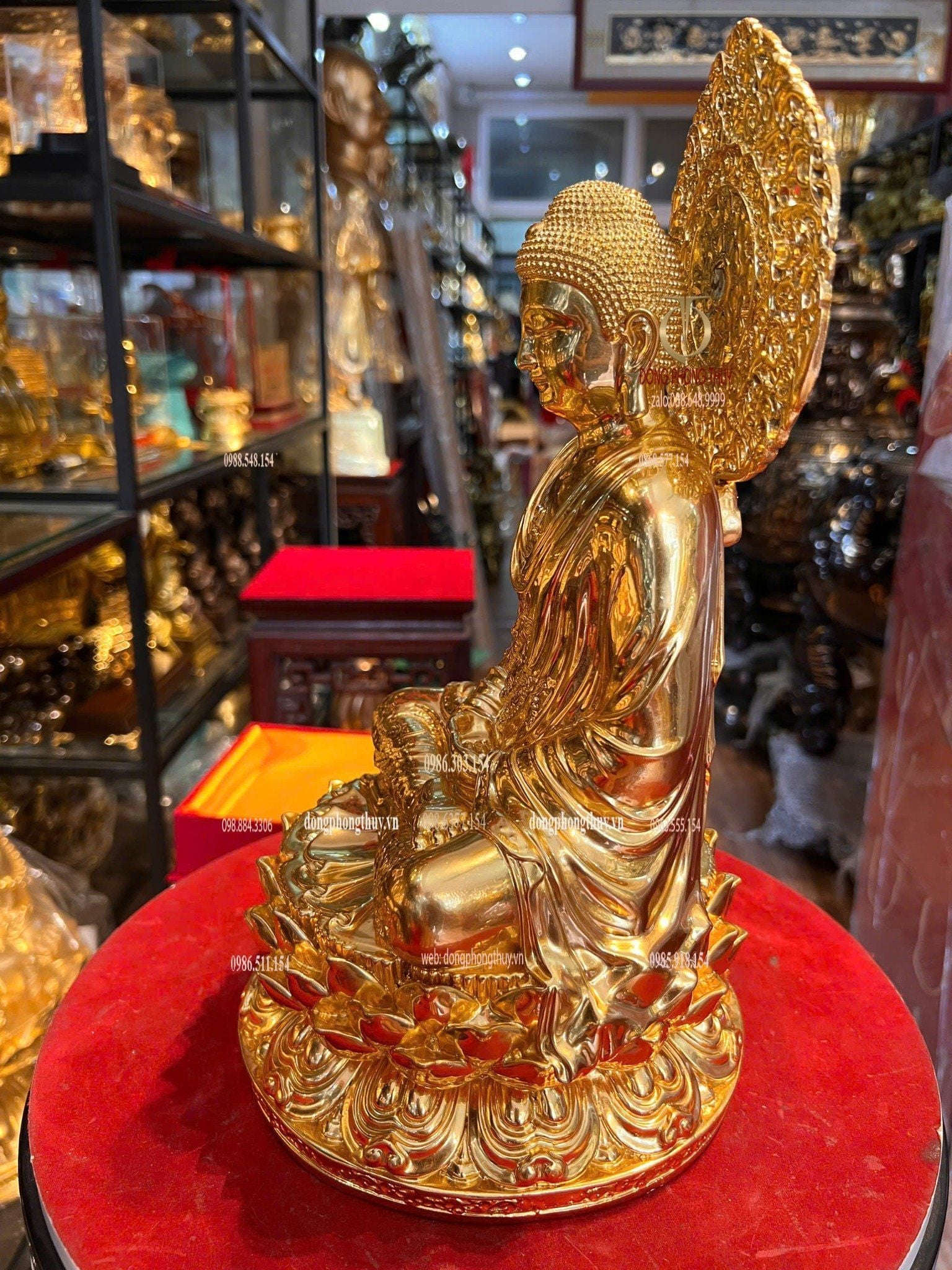 Tượng A Di Đà 35cm dát vàng 24k