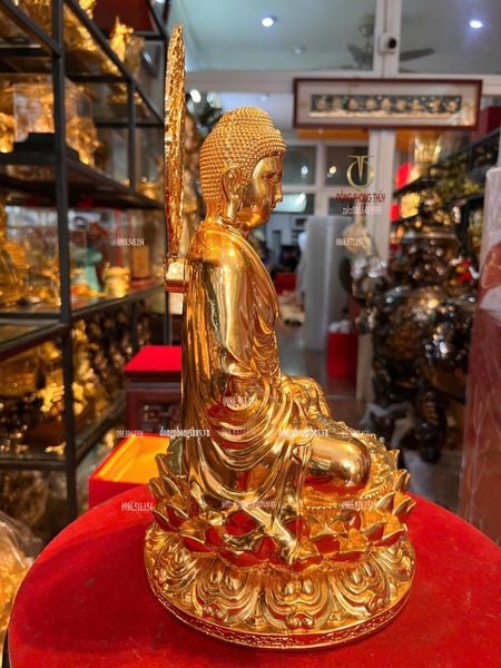 Tượng phật A Di Đà 35cm dát vàng 24k