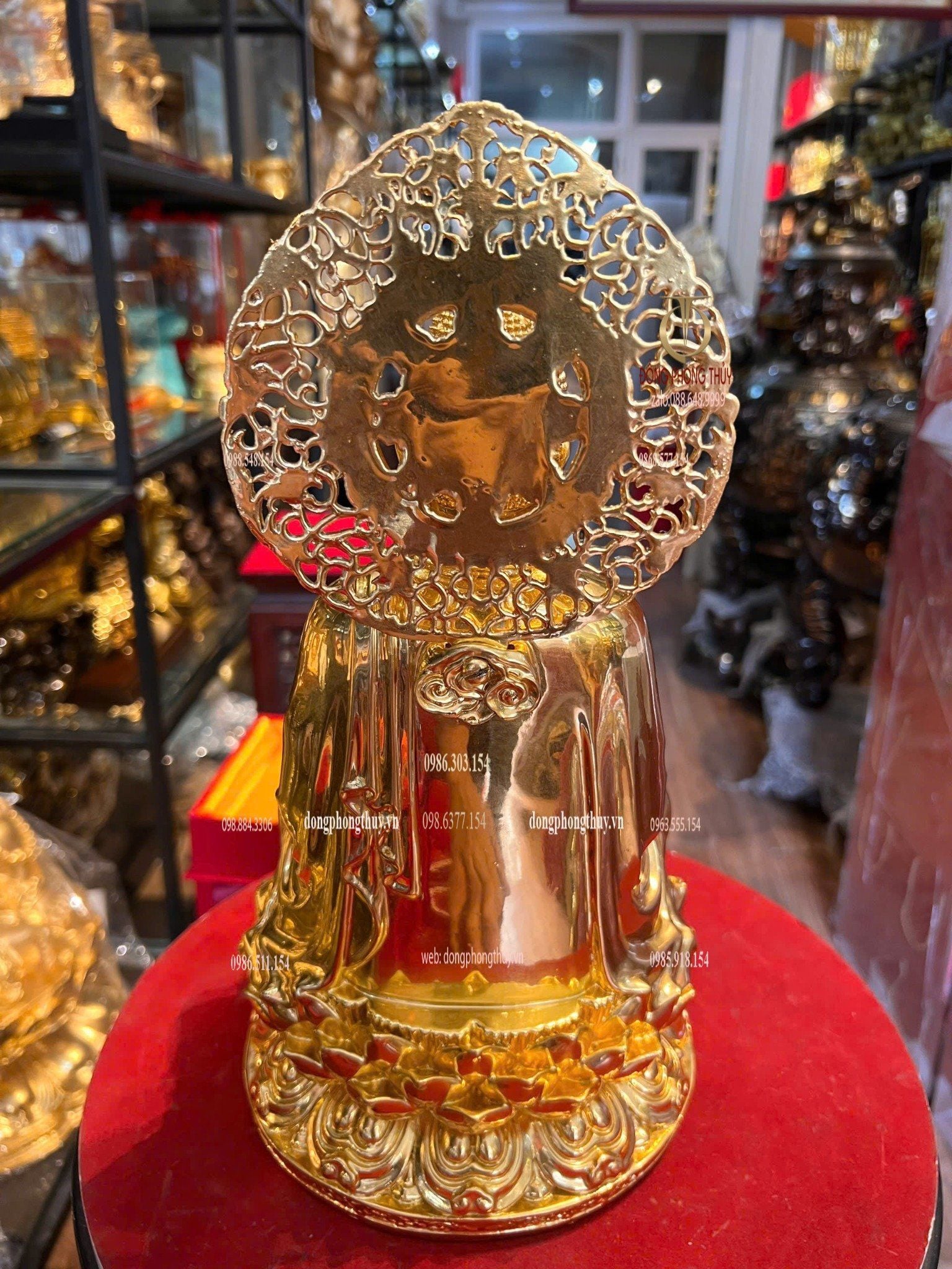 Tượng A Di Đà 35cm dát vàng 24k