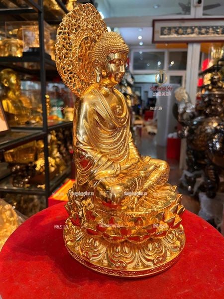 Tượng phật A Di Đà 35cm dát vàng 24k