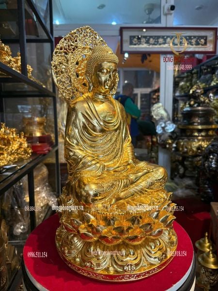 Tượng A Di Đà dát vàng 24k